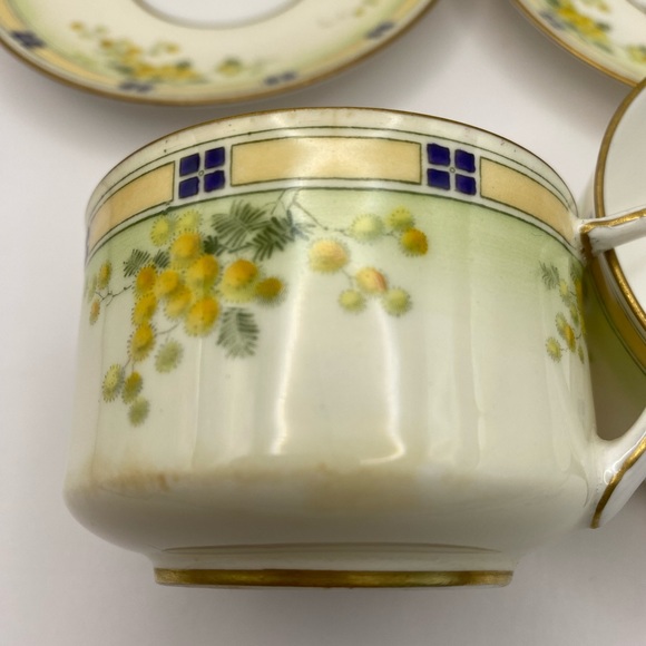 Set of 2 teacups w/ saucers. Antique Royal Doulton fine bone China. - Picture 7 of 8